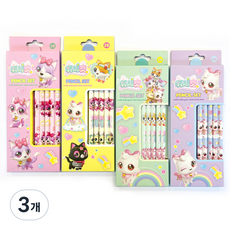 위시캣 5본 연필 10p, 3개, 랜덤발송