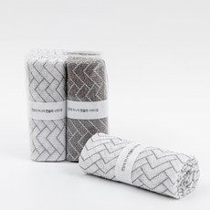 搓澡巾, 4條, 白色+ 灰色, 1組