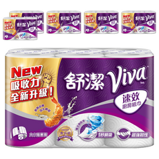 Kleenex 舒潔 食安級耐用廚房紙巾 大小隨意撕 108張, 6捲, 6袋