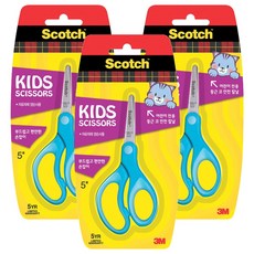쓰리엠 스카치 어린이 양손가위 12.5cm, 블루, 3개