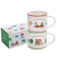 Dailylike My Buddy 馬克杯 2入組 360ml, 2個, Greenday