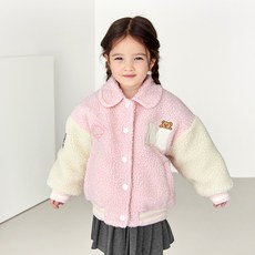 MARI N MORI 童款搖粒絨保暖棒球外套