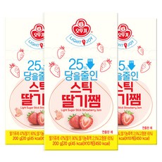 오뚜기 라이트앤조이 당을줄인 스틱딸기잼, 20g, 30개