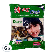 清心Cat 破碎細貓砂 10L 綠茶香, 6包