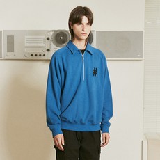 Beentrill 半拉鍊領寬鬆版型大學T BA233RM006