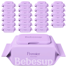 베베숲 유아용 프리미어 물티슈 휴대캡형, 70g, 20매, 24개