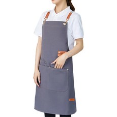 咪咪購物 工作圍裙, 灰色, 1件