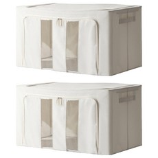 루비코코 옥스포드 접이식 수납 리빙박스 100L 62 x 42 x 40 cm, 혼합색상, 2개