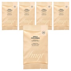 THE FACE SHOP 菲詩小舖 Gold Collagen安瓶兩用粉餅替換芯 SPF40 PA++ 9.5g, 5個, 201 Apricot Beige