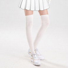 포츠킨 여성 골프스타킹 골프 니삭스 오버 유발, 화이트