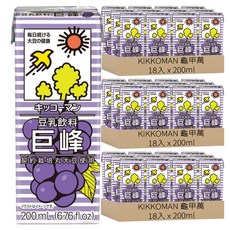 KIKKOMAN 龜甲萬 豆乳 巨峰葡萄風味, 200ml, 54入