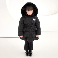 MARI N MORI 女童 Love You 荷葉邊鋪棉外套