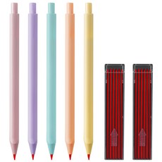 바이쿠 채점 색연필 랜덤 발송 5p + 샤프심 2.0mm 24p 세트, 1세트