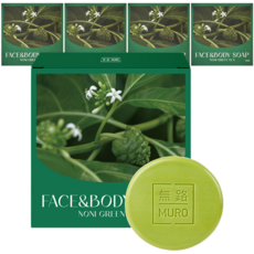 MURO 無路 諾麗果綠茶香皂 花園香氛, 5入, 75g