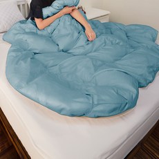 SUZI 舒洗 可水洗輕羽絨/冬被, 藍色