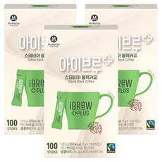 IBREW 公平貿易甜菊糖黑咖啡隨身包, 1g, 100條, 3盒