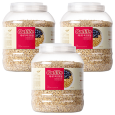 Oat Life 即食燕麥片, 2kg, 3個
