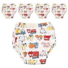 A love 4層一體學習褲5件組, 顏色隨機 多色, 1組