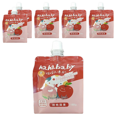 haha baby Q凍飲 甜桃蘋果, 6個, 180g