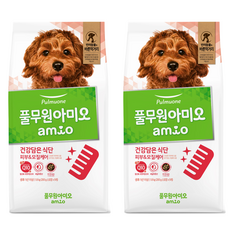 풀무원아미오 강아지 건강담은 식단 기능성 사료, 피부/피모, 1.8kg, 2개