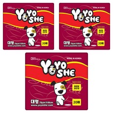 YOYOSHE 寵物狗用尿布墊 花果酒香, 20入, 3個