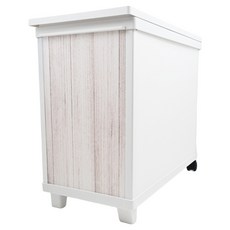 TEnma 天馬 INTERIOR BOX上掀式多功能附輪收納櫃 輕量PP塑膠材質 附後腳輪 可當玩具箱使用, S, 白木紋