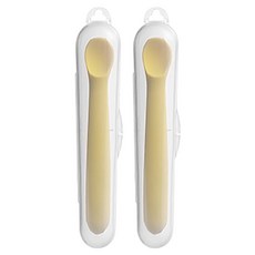 樂扣樂扣 Little Love 矽膠副食品湯匙 黃色 2入組, 2個