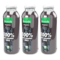 프루즈 유기농 블랙멀베리 착즙주스, 700ml, 3개