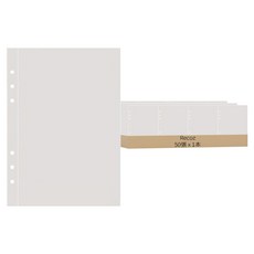 recoz 6孔A5卡冊單格補充透明內頁, 1本, 50張