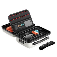 JOYTRON Switch 2 超輕量旅行用多合一收納TSA海關鎖手提箱 14吋, 奶油米色, 1個, SW2-CARRY09