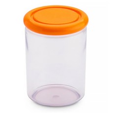 omADA 簡約設計密封抗菌儲存罐 尺寸11*15CM, 橘色, 1個