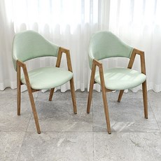 비올렛 수인 패브릭 스타일 의자, 민트, 2개