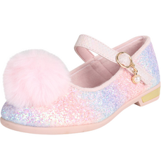 SHOOPEN KIDS 女童彩虹絨球公主平底鞋 HPKWFC402G