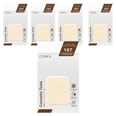 台灣 COSMOS 107 兩用粉餅海綿 S30729, 5個, 膚色