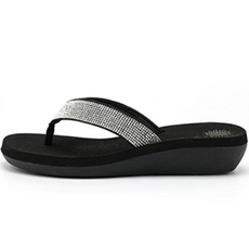 JACK&JILL 女款亮片束帶厚底人字拖鞋 JB2460