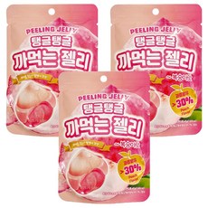 剝皮軟糖 水蜜桃口味, 40g, 3袋