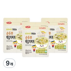 베베스트 아이 맛있는 국, 200g, 9개, 순두부 백김치찌개