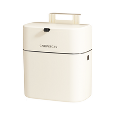 bebehome 廚房掛式垃圾桶，壁掛收納，奶油色，PET+PP材質, 28.3 x 25.5 x 15cm