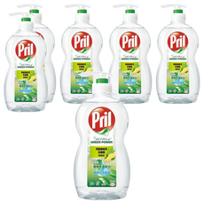 Pril 淨麗 台灣公司貨 植純萃洗碗精 檸檬草, 750ml, 6瓶