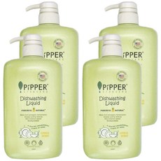 PiPPER STANDARD 沛柏 鳳梨酵素洗碗精 柑橘, 900ml, 4瓶