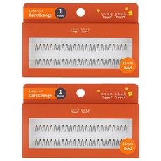 ccam bbak 人造束狀假睫毛 11mm 濃密 1束, 2個, DarkOrange