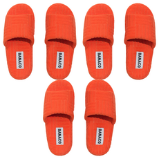 banaco Vivid 毛巾布室內拖鞋, 橘色, 3套