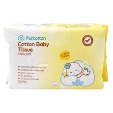 Purcotton 全棉时代 100%純棉嬰兒超柔乾濕兩用巾 加厚 20 x 15cm, 80張, 1包