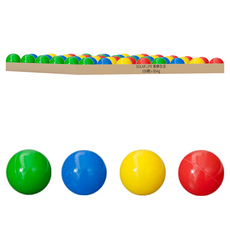 索樂生活 台灣製 兒童球池球屋遊戲用空心塑膠彩球 7cm 100顆, 紅色 + 藍色 + 綠色 + 黃色