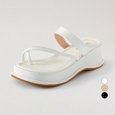 ChakanShoes 女款Lucica綁帶交叉設計厚底拖鞋 SPLTR2d196, 白色, 245mm