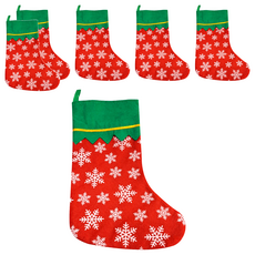 雪花紛飛聖誕襪 6個, 1組