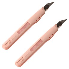 아날로그 크롬 커터칼 AC001P, 핑크, 2개