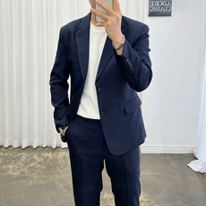 아도르클래식 남성용 폴링 봄 가을 겨울 캐주얼 수트 결혼식 빅사이즈 슬림핏 정장세트