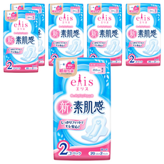 elleair 艾黎艾爾 elis 愛麗思 日本原裝進口 素肌感超薄衛生棉, 日用蝶翼型(20.5cm), 40片, 6包