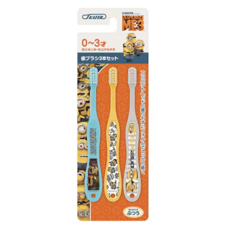 Skater 嬰兒用牙刷組 0~3歲, 小小兵, 3支, 1組